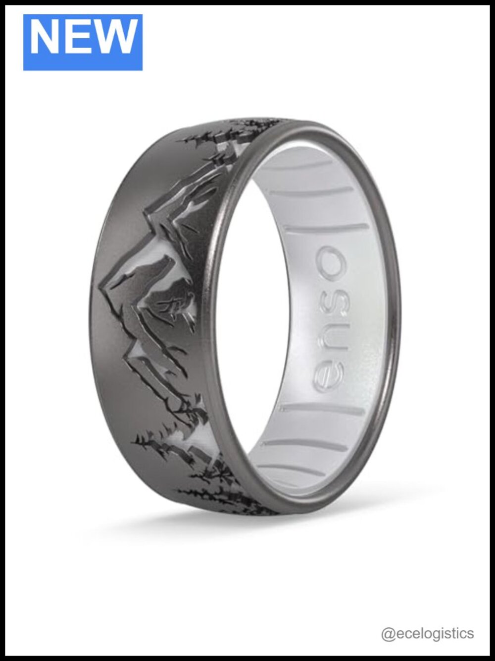 Silicone Etched Classic Ring Comfortable Flexible Design Band